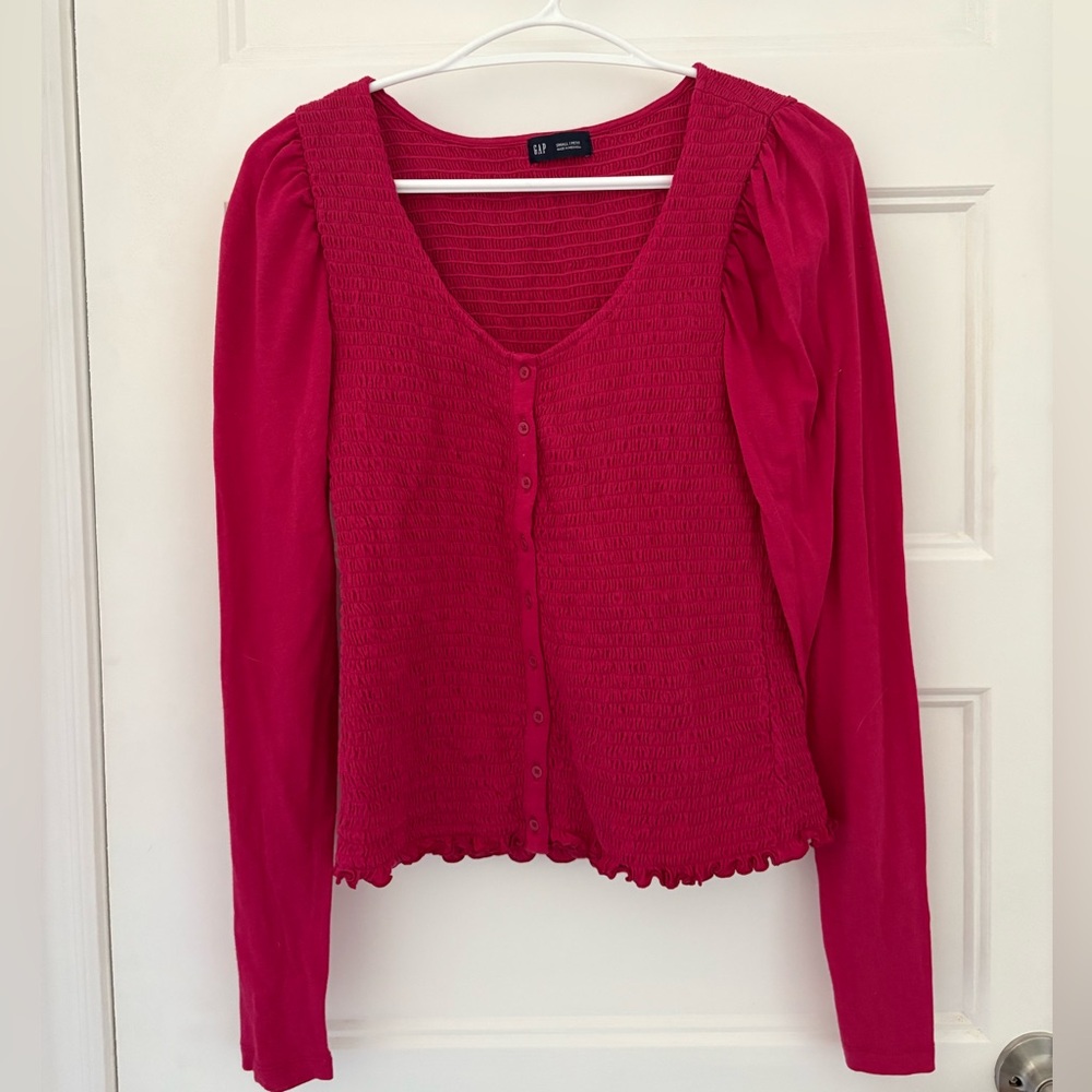 GAP pink cardigan small
